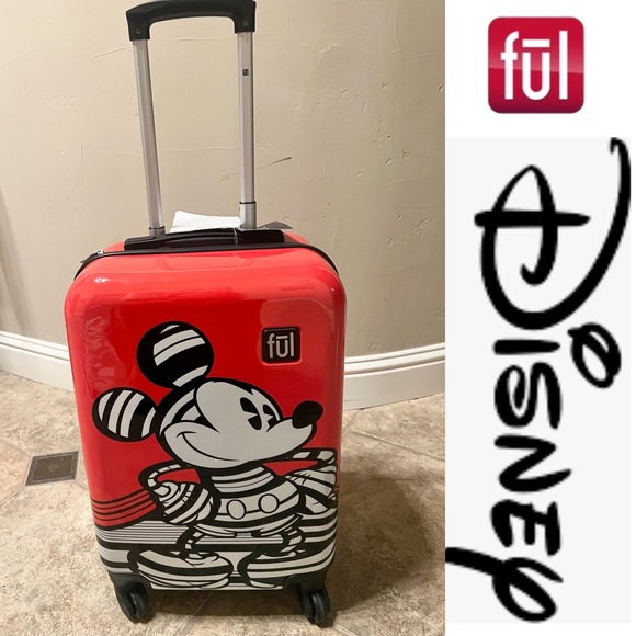 FUL DISNEY MICKEY Mouse HARDSIDE 2pcs LUGGAGE SET*NWT - Picture 3 of 5